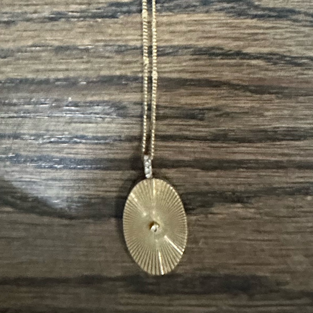 Stella & Dot Gold Sunburst Pendant Necklace
